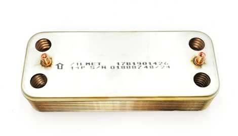 HE10028 Теплообменник ГВС 14 пластин,  Zilmet