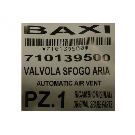 710139500 Воздухоотводчик автоматический,  Baxi
