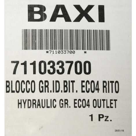 711033700 Гидравлическая группа обратной подачи (в т.ч. поз. № 624),  Baxi