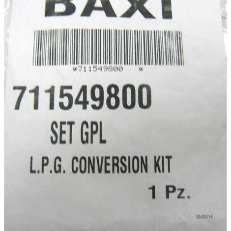 711549800 Комплект перевода на сжиженный газ,  Baxi