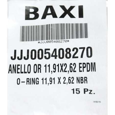 5408270 Уплотнение кольцевое 11,91 x 2,62 nbr,  Baxi