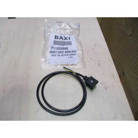 711555900 Коннектор модулятора газ. клапана с проводом,  Baxi