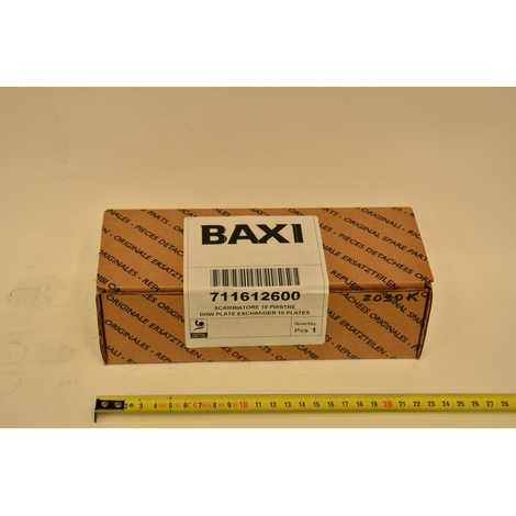 711612600 Теплообменник гвс пластинчатый вторичный на 10 пластин,  Baxi