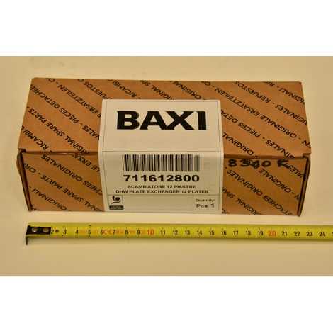 711612800 Теплообменник гвс пластинчатый вторичный на 12 пластин,  Baxi