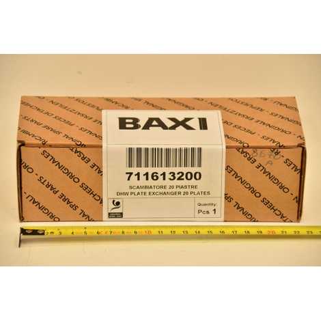 711613200 Теплообменник гвс пластинчатый вторичный на 20 пластин,  Baxi
