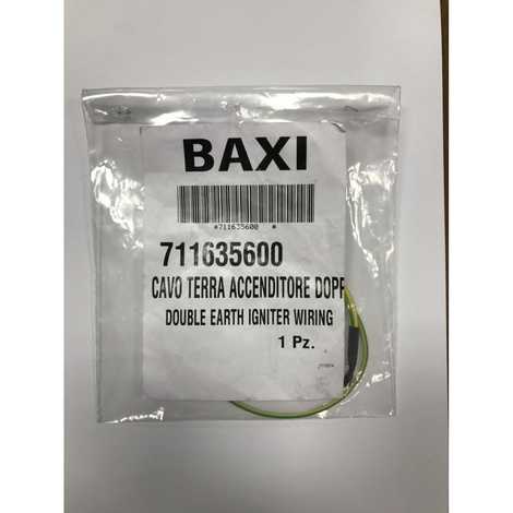 711635600 Провод электрический заземляющий для блока двойного розжига,  Baxi