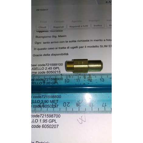 721599100 Форсунка ø2,45для сжиженного газа,  Baxi