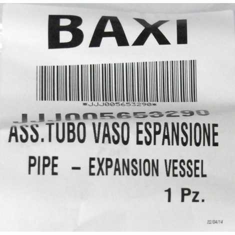 5653290 Трубка расширительного бака,  Baxi