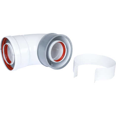 MT71410142 Baxi Коаксиальный отвод 90° для всех котлов кроме ECO Classic /ECO Nova, диам. 60/100 мм,