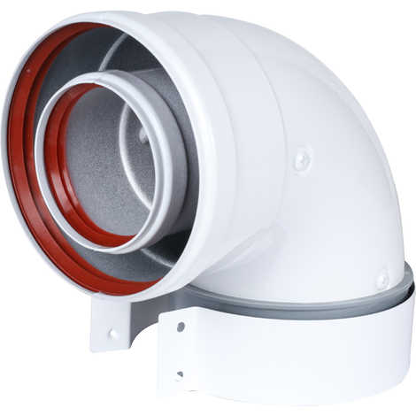MT71410142 Baxi Коаксиальный отвод 90° для всех котлов кроме ECO Classic /ECO Nova, диам. 60/100 мм,