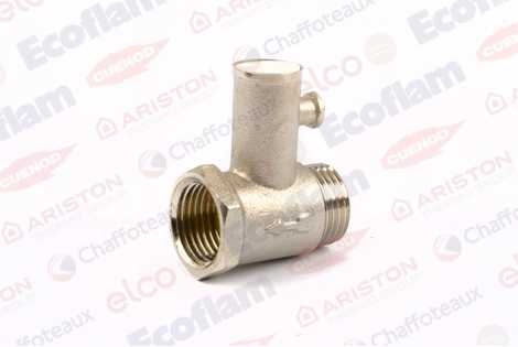 65150037 ПРЕДОХРАНИТЕЛЬНЫЙ КЛАПАН (1/2″ 8 БАР или 8,5 БАР),  Ariston