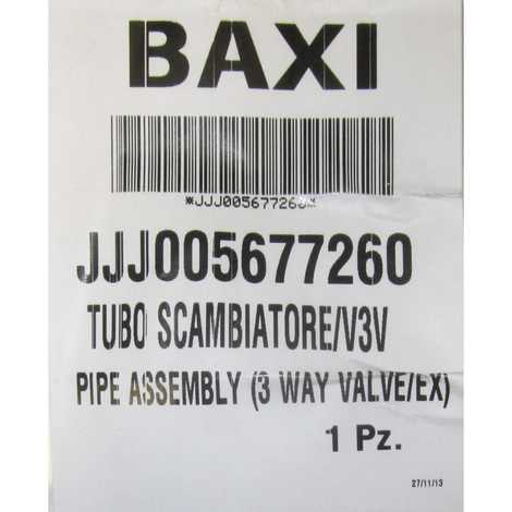 5677260 Трубка теплообменник/трехходовой клапан,  Baxi