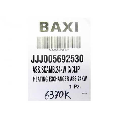 5692530 Теплообменник основной в сборе (24 квт),  Baxi