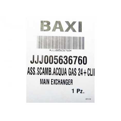 5636760 Теплообменник основной,  Baxi