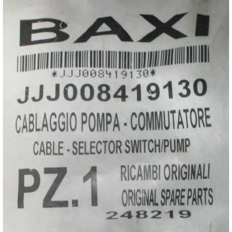 8419130 Проводка электрическая насос/переключатель режима работы,  Baxi